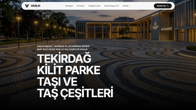 Varlık İnşaat - Şirket Tanıtım Websitesi