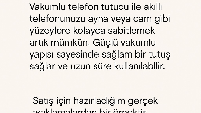 Ürün Açıklaması Örneği