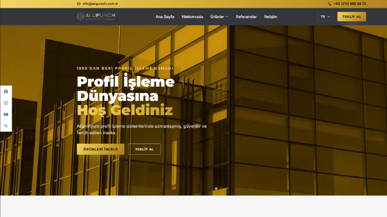 Alupunch web site modernizasyonu