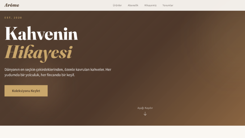Kahve Web Sitesi