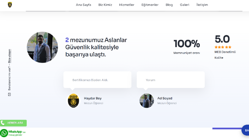 Yönetim Panelli Web Sitesi