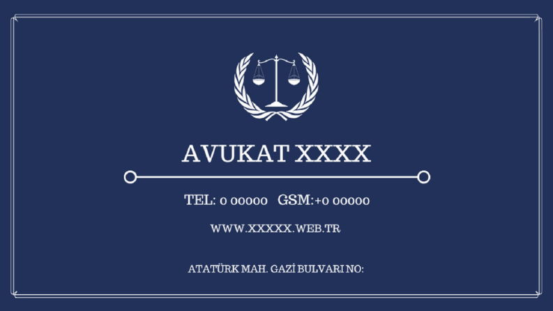 avukat- hukuk bürosu kartvizit