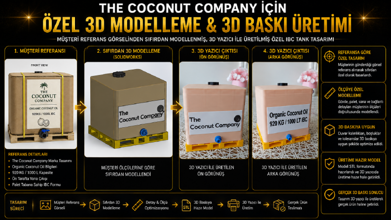 Özel IBC Tank Maketi | 3D Modelleme & Baskı