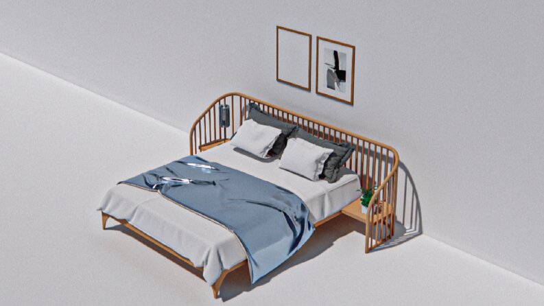 3D mobilya tasarımı, render