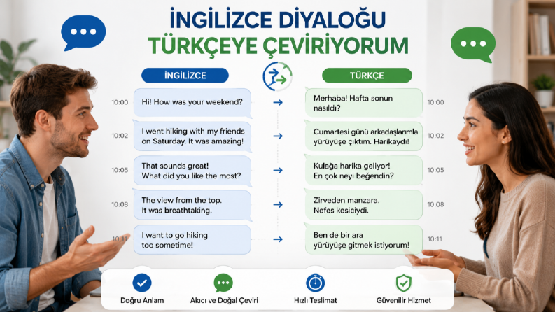 Türkçe Metinlerinizi İngilizceye Çeviriyorum