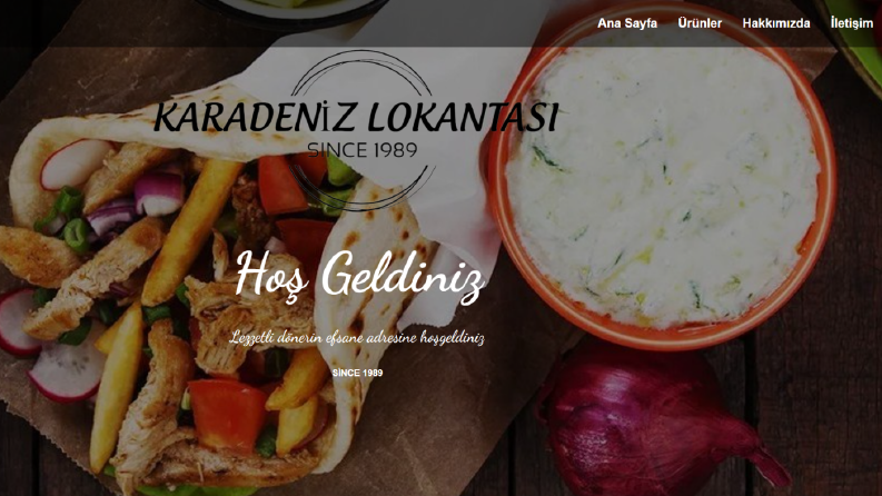 Karadeniz Lokantası - Web Sitesi
