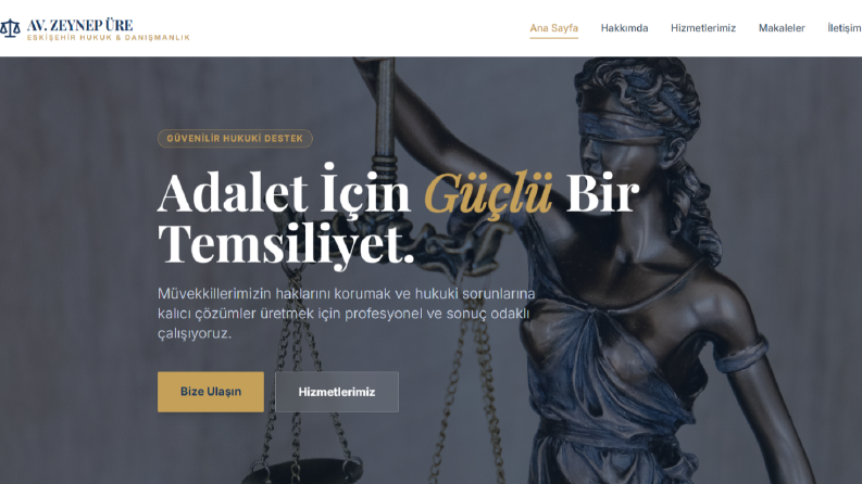 Kurumsal Avukat Web Sitesi Tasarım ve Yazılımı