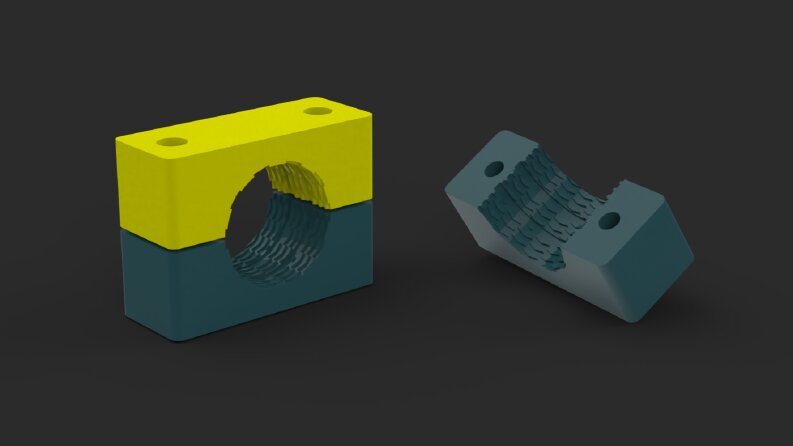 Hidrolik hortum kelepçesi 3d baskı için model çizimi