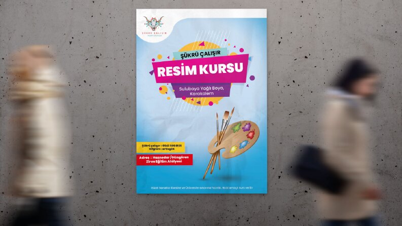 Resim Kursu Afiş Çalışması (Şükrü Çalışır Zirve Eğitim)