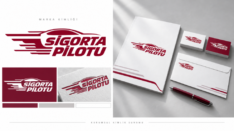 sigorta pilotu için modern logo tasarımı