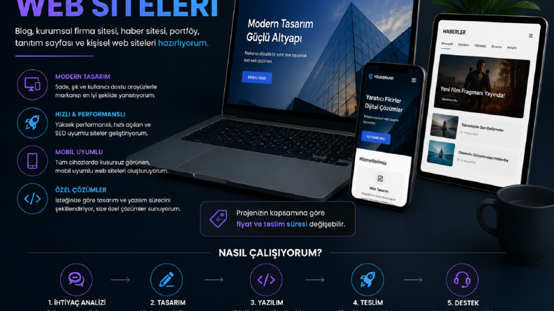 modern ve profesyonel web siteleri geliştiririm
