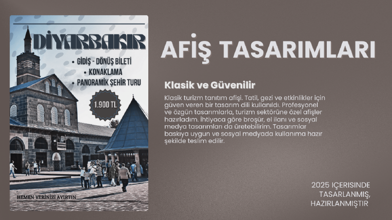 Turizm ve Etkinlikler için Özgün Afiş ve Broşür Tasarımları