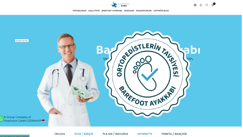 Hopfrog Kids - E-Ticaret & Kurumsal Web Projesi