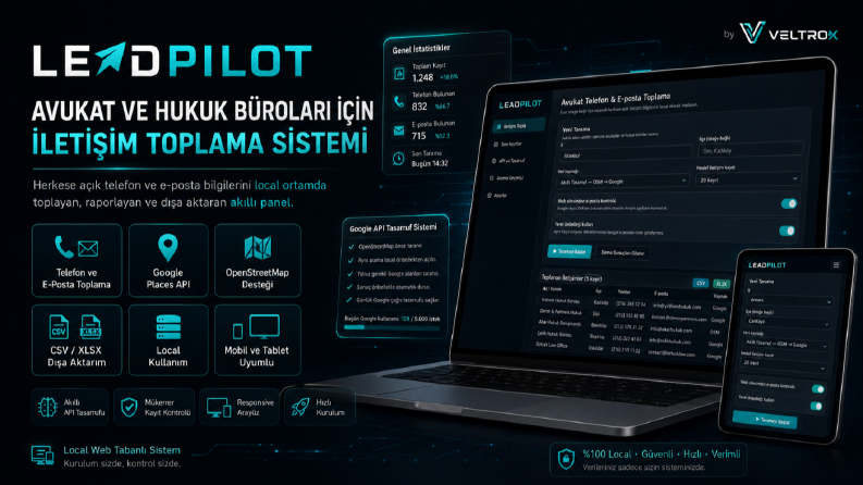 LeadPilot | Avukat İletişim Toplama ve Raporlama Sistemi