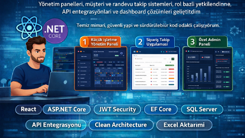 React + ASP.NET Core Portföyüm