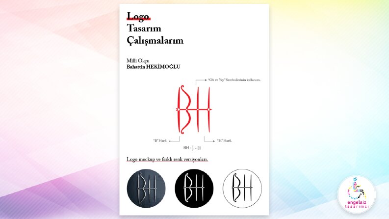 Milli okçumuz "Bahattin HEKİMOĞLU" için logo tasar çalışmam