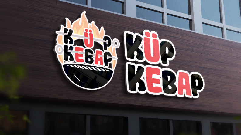 Bir restoran için yaptım logo: