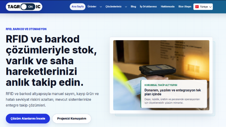 Tagronic.com İçin Kurumsal Web Sitesi  Tasarımı