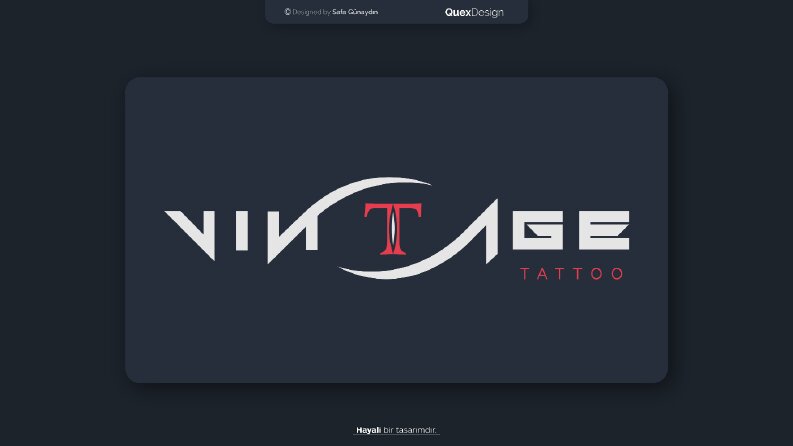 'VİNTAGE TATTOO' Logo çalışması