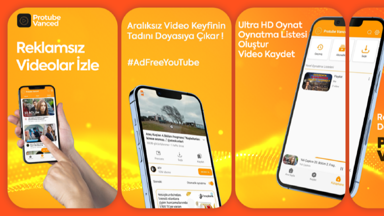 Reklamsız YouTube Play Store Tasarımları