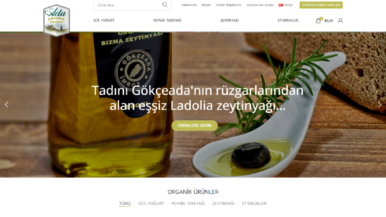 Adaorganik E Ticaret Sitesi