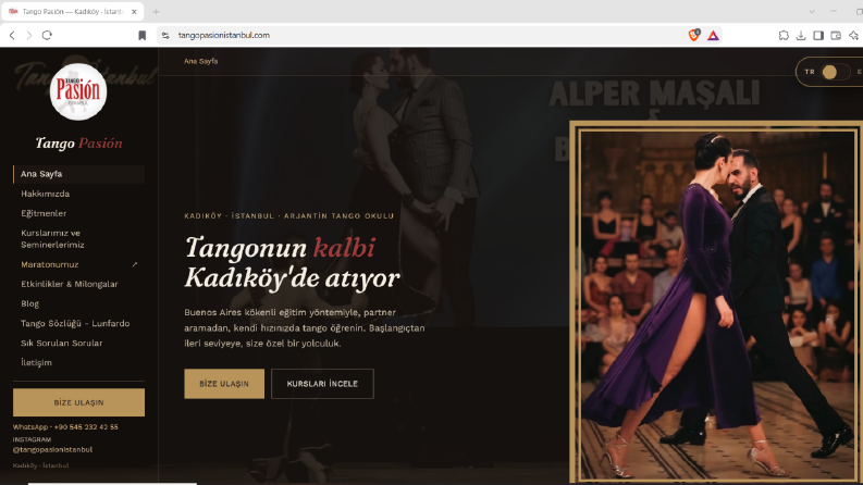 Tango Pasion Arjantin Tango Okulu - Web Tasarımı