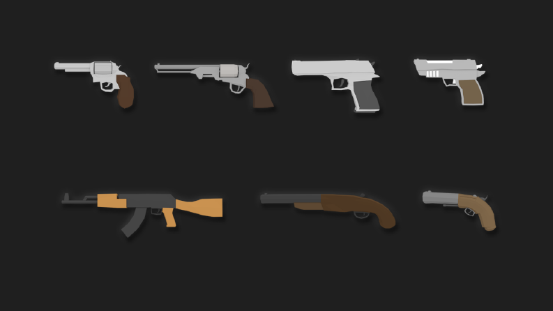 Low Poly Silahlar