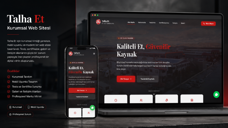 Talha Et – Kurumsal Web Sitesi