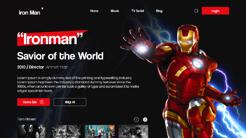 Ironman UI/UX Tasarımı