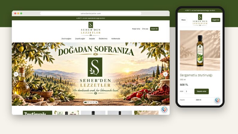 Seher'den Lezzetler: Zeytinyağı E-Ticaret Sitesi ve Yönetim 