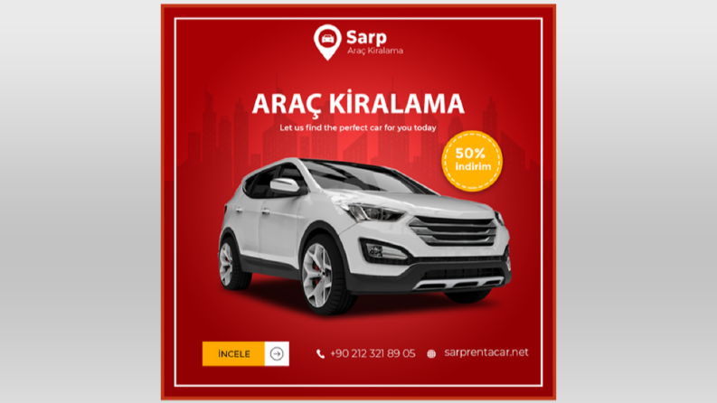 Sarp Araç Kiralama - Instagram Reklam Tasarımı