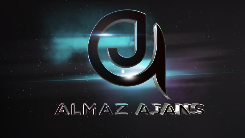 Almaz Ajan 3D Logo Mock-Up