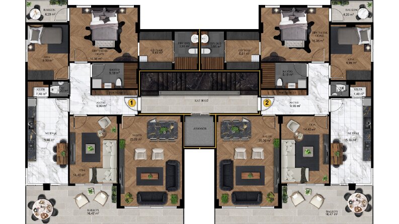 AutoCAD'de tefriş planları