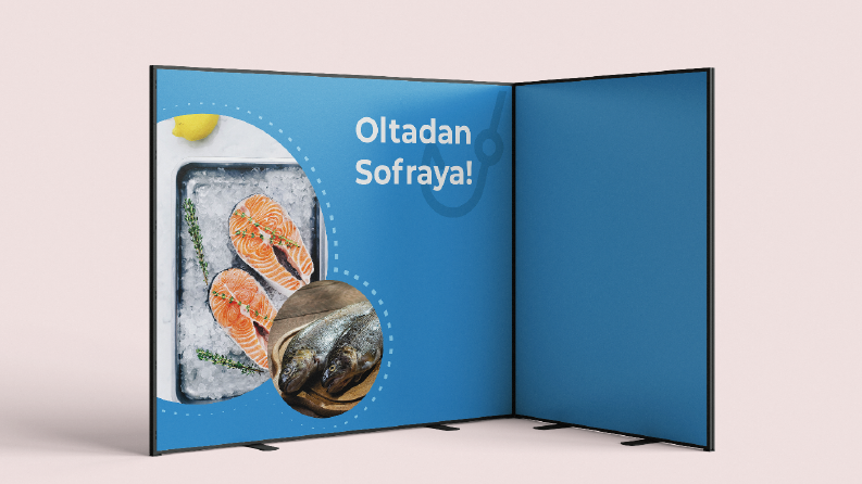 Market Balık Reyonu Banner Konsept Tasarım