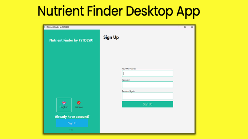 Nutrient Finder - Masaüstü Uygulaması (JavaFX)