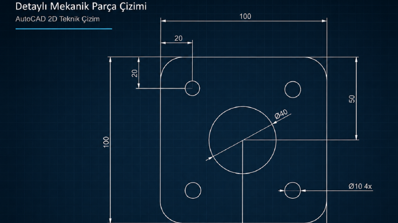 AutoCAD 2D Teknik Çizim Örnekleri