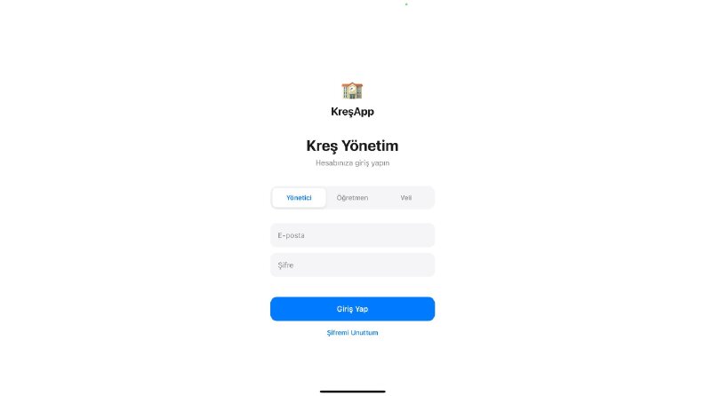 Kreş Yönetim Sistemi Mobil Uygulama