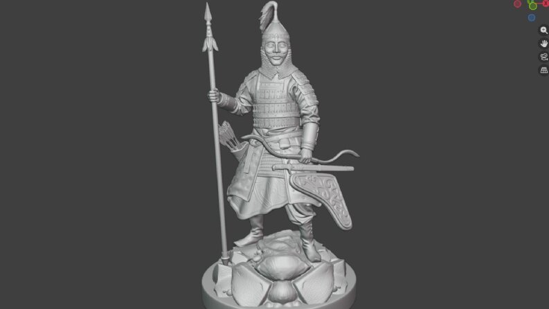Cuman Kypchak warrior 3D baskı modeli