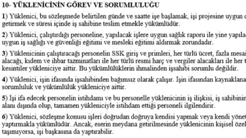 Sözleşme Çevirisi