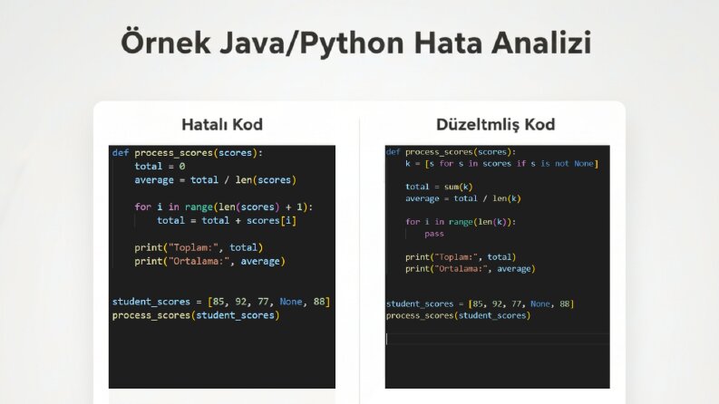 Java & Python Kod Hata Analizi – Örnek Çalışma
