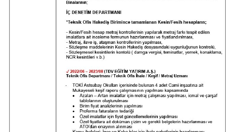 KEŞİF - METRAJ