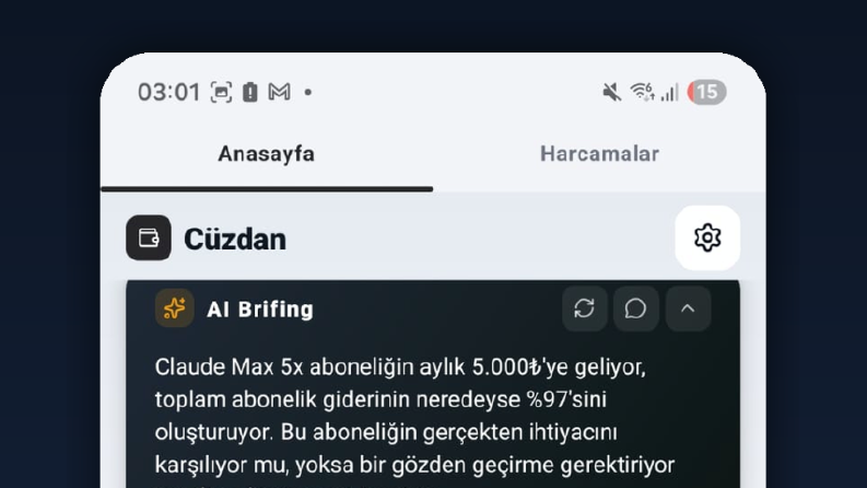  Cüzdan AI – Yapay Zeka Destekli Bütçe & Birikim Uygulaması