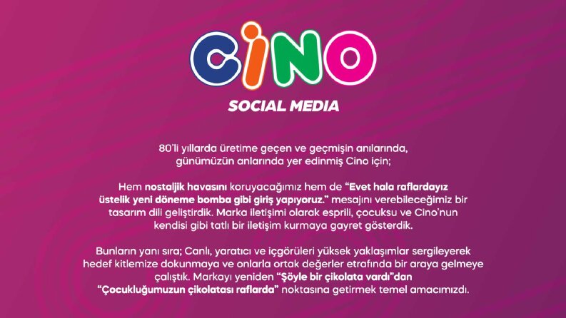 Cino Çikolata - Sosyal Medya Tasarımları