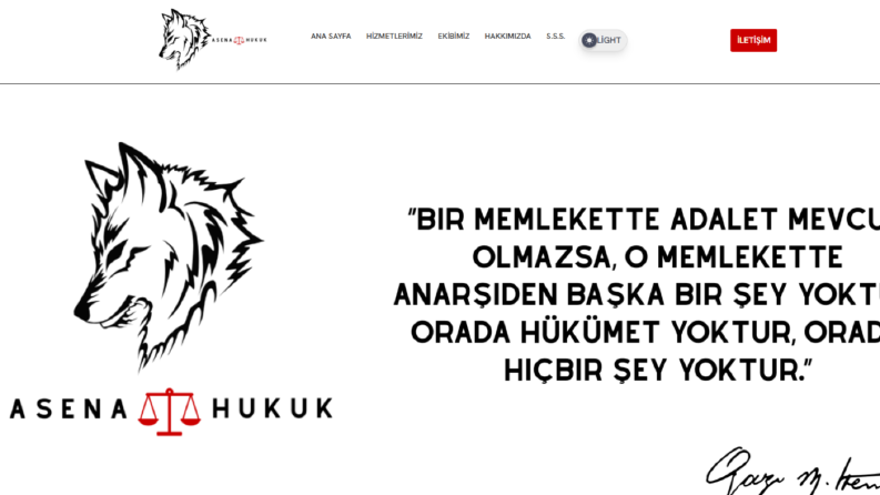 Asena Hukuk Bürosu | Örnek Tasarım / asenahukuk.wexoft.com