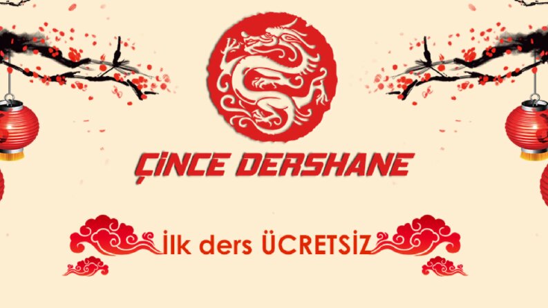 Çince Dershane instagram post tasarımı