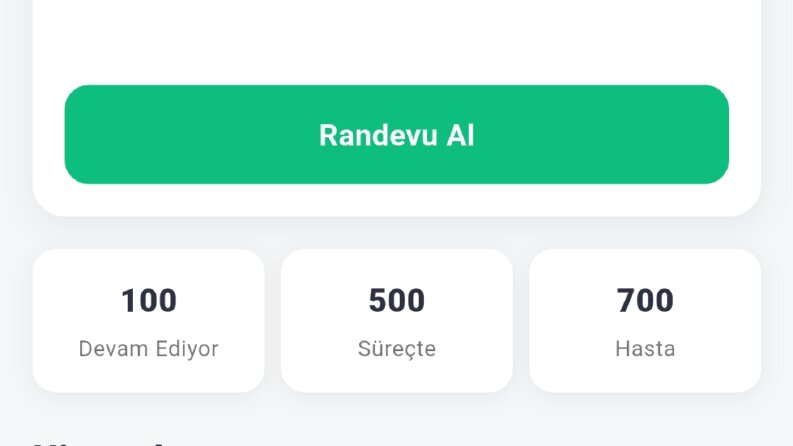 Mobil Randevu ve Yönetim Sistemi (Hasta-Doktor-Admin)