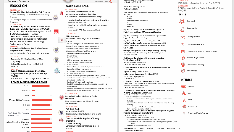 cv tasarımı
