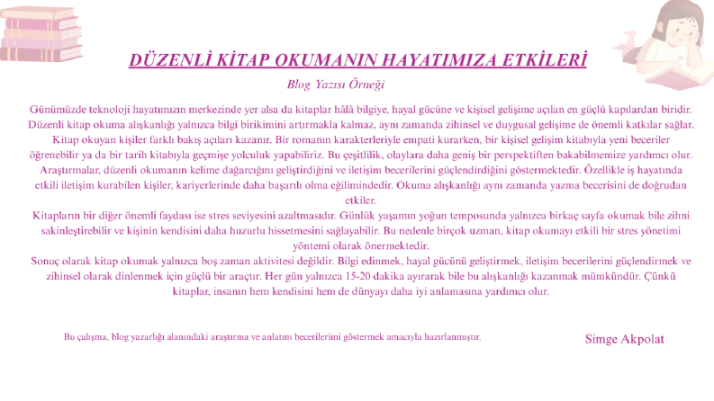 BLOG YAZISI ÖRNEĞİ