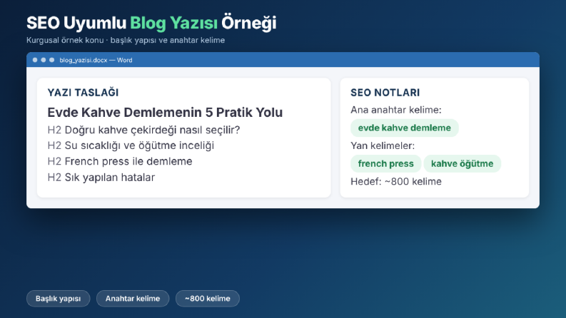 SEO Uyumlu Blog Yazısı Örneği