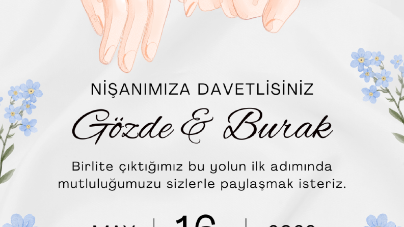 nişan/düğün davetiyesi
